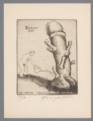 Ex libris de Gianni Mantero
Ex eroticis GM (título en el objeto)
La petite jardinière (título en el objeto)