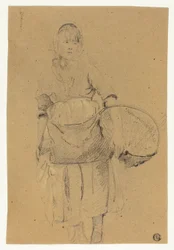 Chica Pescadora con Cesta
