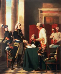 Firma de la Convención de Alejandría tras la victoria francesa en la Batalla de Marengo, 15 de junio