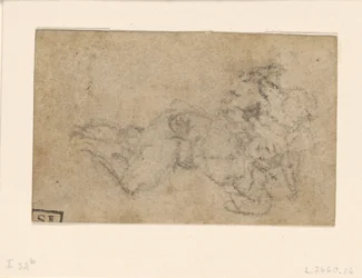 Miguel Ángel - David y Goliat. Estudios arquitectónicos en verso, ca. 1550-1556, I, 32b