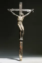 Grupo de crucifixión de Cristo, el Buen Ladrón y el Mal Ladrón