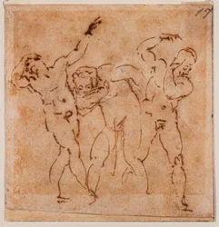 Estudio de figura para una "Transfiguración", siglo XVI (dibujo)
