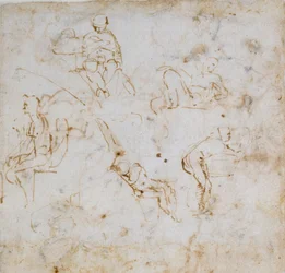 Cinco pequeños estudios de figuras, c. 1490-1560