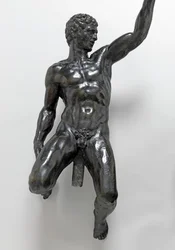 Bacantes desnudas montando panteras