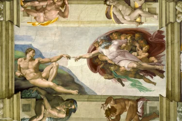Techo de la Capilla Sixtina (1508-12): Creación de Adán
