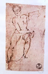 Techo de la Capilla Sixtina (1508-12): boceto de un apóstol