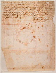 Bocetos para el tambor de la cúpula de Santa Maria del Fiore y carta al cardenal de Bibbiena