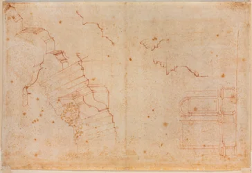 Estudios de monumentos romanos, siglo XVI (dibujo)