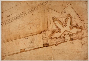 Estudio de fortificación para la Porta al Prato