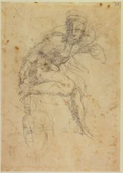 Estudio de dos desnudos de la Sixtina