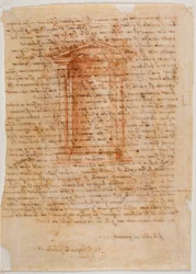 Tabernáculo con nicho, carta de Miguel Ángel a Piero Gondi