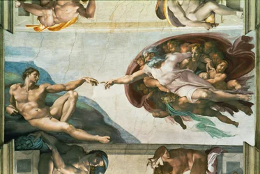 La Capilla Sixtina; frescos del techo tras la restauración (fresco)