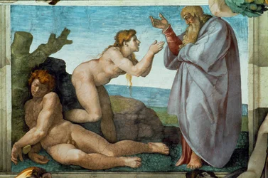 La Capilla Sixtina; frescos del techo tras la restauración (fresco)
