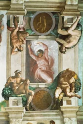 La Capilla Sixtina; frescos del techo tras la restauración (fresco)