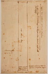 Sección vertical de columna para la fachada de San Lorenzo