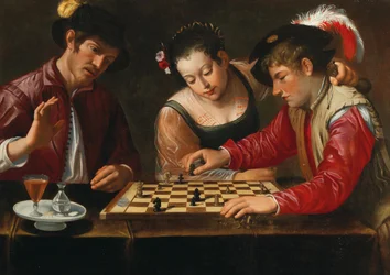 Jugadores de ajedrez, siglo XVII