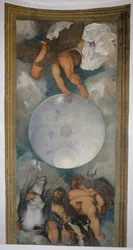 Alegoría de los elementos, el universo y los signos del zodiaco, 1597