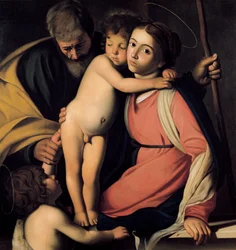 La Sagrada Familia con san Juan Bautista niño, comienzos del siglo XVII