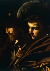 Rostros de dos hombres (detalle)