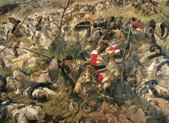 La batalla de Dogali (detalle)