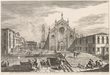 Vistas de Venecia: Campo dei Frari, 1741