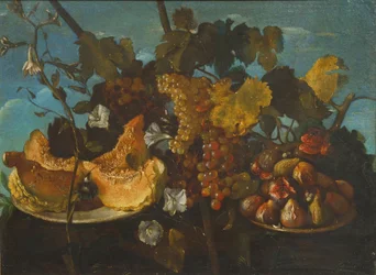 Bodegón con uvas, higos y tuétano