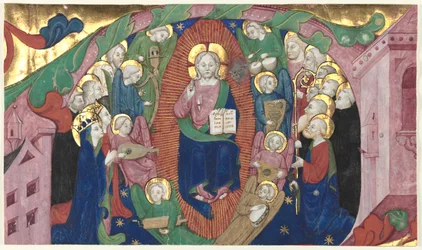 Fragmento de una Inicial Historiada de un Libro de Coro: Cristo en Majestad