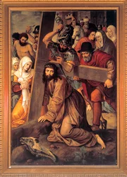 ""Cristo llevando la cruz"" Pintura de Michiel Coxcie (Coxie) (1499-1592)