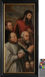 Detalle del Triunfo de Cristo (óleo sobre tabla)