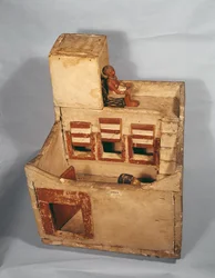 Modelo de madera de un granero con figuras, c.2000-1800 a.C.