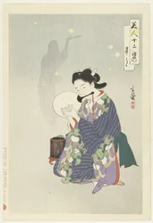 el quinto mes Satsuki (título sobre objeto) Doce bellezas (título de la serie) Bijin junishi (título de la serie sobre el objeto)