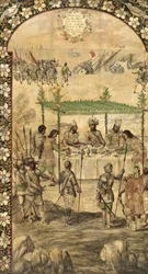 Ordena la destrucción de los barcos y se reúne con los embajadores de Moctezuma en 1520 - La conquista de México por Hernán Cortés