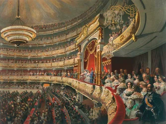 Auditorio del Teatro Bolshoi, Moscú, Rusia, 1856