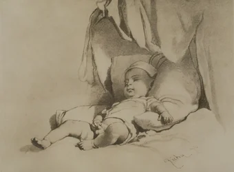 Bebé dormido en la cama
