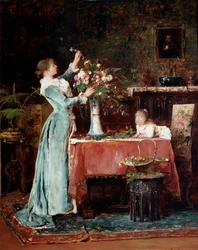 Componiendo un ramo, 1880s