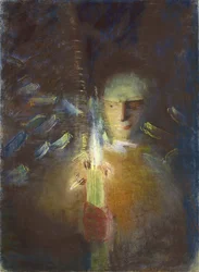 La verdad par Ciurlionis, Mikalojus Konstantinas (1875-1911). Pastel sobre papel, tamaño : 91x66,8