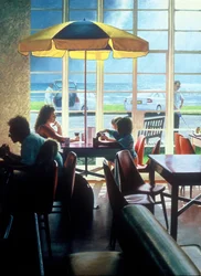 Tarde en el café de la playa