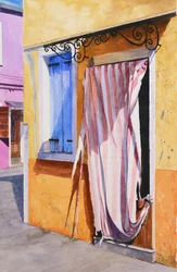 Casa de Burano (acuarela sobre papel)