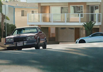 California Suburb Late Afternoon, 2017 (óleo sobre lino)