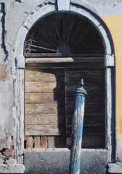 Vista desde góndola (óleo sobre tabla)
