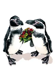 Aniversario Pingüinos sobre blanco, 2020