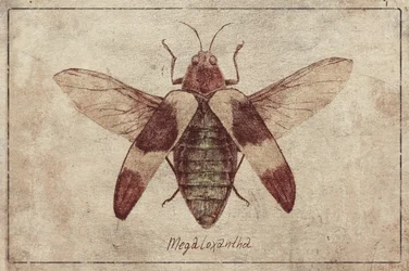 Ilustración vintage de un insecto