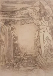 Ilustración para el poema Profeta de A. Pushkin, 1905