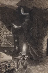Ilustración del poema El Demonio de Mijaíl Lérmontov, 1890-1900