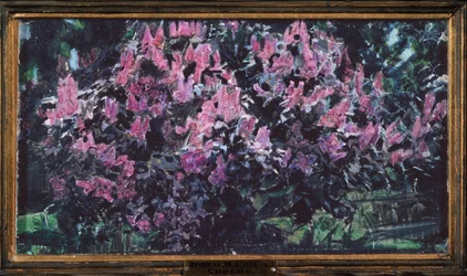 Lila (Lila) - Pintura de Mikhail Alexandrovich Vrubel (Vrubel) (1856-1910), óleo sobre madera, arte ruso del siglo XIX y XX, modernismo - Galería Estatal Tretyakov, Moscú