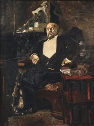 Retrato del Fundador de la primera Ópera Privada Rusa Savva Mamontov 1841-1918, 1897