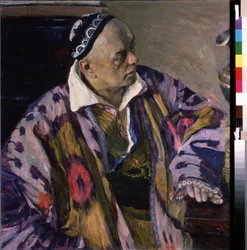 Retrato del arquitecto Alexei (Aleksei) Shchusev (1873-1949) Pintura de Mikhail Vasilyevich Nesterov (1862-1942), óleo sobre lienzo