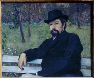 Retrato del pintor Nikolai Alexandrovich Yaroshenko