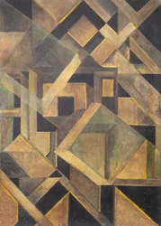 Composición abstracta con formas cristalinas, c. 1920