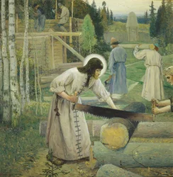 Tríptico de los trabajos de San Sergio, Parte central, 1896